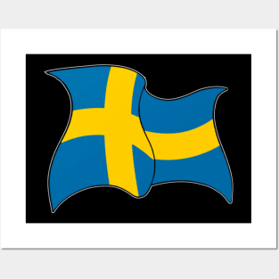 flag of Sweden - sports, flags, and culture inspired designs Posters and Art